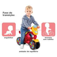 Balance Bike Motorcycle No Pedal Tricycle 4 Wheels Walker Totokross - 紅色 - 查看 5