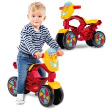 Balance Bike Motorcycle No Pedal Tricycle 4 Wheels Walker Totokross - 紅色 - 查看 1