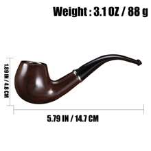 Pipes à tabac, pipe à fumer en résine ABS polie classique, pipe à cigarette en bois rétro de travail exquis et  pour une meilleure expérience de fumage (1 pièce)