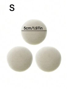3pcs Solid Laundry Ball, Premium Natural Wool Dryer Balls - Replace Dryer Sheets & Fabric Softener - Laundry Balls For Dryer Dryer Sheets Clothes Anti-Static Laundry Wool Drying Balls, Reusable Softener, Wool Drying Balls, Washing Machine Accessories