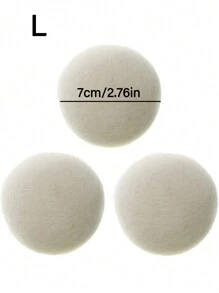 3pcs Solid Laundry Ball, Premium Natural Wool Dryer Balls - Replace Dryer Sheets & Fabric Softener - Laundry Balls For Dryer Dryer Sheets Clothes Anti-Static Laundry Wool Drying Balls, Reusable Softener, Wool Drying Balls, Washing Machine Accessories