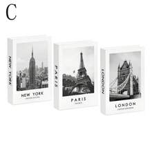 3 Peças Conjunto de Livros Decorativos Artificiais Dobráveis, Decoração Doméstica Minimalista de Livros Falsos