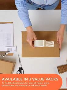 1 Roll White Transparent Tape, 1 Rolls Transparent Tape Refills, Clear Tape, All-Purpose Transparent Glossy Tape For Office, Home, School Back To School