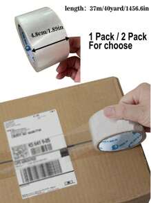 1 Roll White Transparent Tape, 1 Rolls Transparent Tape Refills, Clear Tape, All-Purpose Transparent Glossy Tape For Office, Home, School Back To School