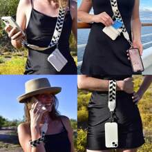 Correa para teléfono con cartera cruzada 2024 nueva con clip y sin manos, correa para teléfono con bolsillo con cremallera, correa cruzada para teléfono con bolsillo con cremallera para la cartera, correa para teléfono ajustable cruzada para bolsa de viaje, bolsa de maquillaje, bolsa de cosméticos, organizador de vacaciones, organizador de maquillaje de gran capacidad, estuche de maquillaje, para lápiz labial, brochas, cuidado de la piel, teléfono móvil, monedas, artículos pequeños, para el hogar, regalo, vacaciones y festival de Halloween Navidad de uso multifuncional, vibraciones bohemias