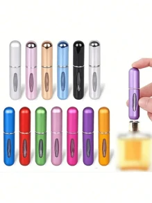 1 件随机 5ml 便携式迷你可再填充香水喷雾瓶、迷你旅行雾化器、化妆品泵分配器、可重复使用的香水瓶、罐装香水泵盒、空化妆品容器、旅行精油香水、迷你喷雾瓶、便携式可爱香水漱口水雾化器用于清洁、旅行必需品、海滩夏季度假返校锻炼学校用品度假露营假日必需品配件男士香水 - 彩色 - 查看 5