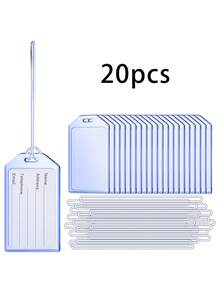 Clear Cruise Luggage Tags With Loops Heavy Duty PVC Tag Suitcases Identification ID Card With Business Card Insert - Multicolor - View 2