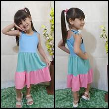 Coral Summer Girl Dress - 淺藍色 - 查看 3