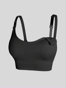 3 件装孕妇哺乳胸罩，尼龙无缝无钢圈夹式哺乳胸罩，工字背设计，适合孕妇和瑜伽 - 彩色 - 查看 9