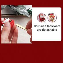 Trang trí Giáng sinh 2 món/Bộ quà tặng Giáng sinh Thìa cà phê Bộ đồ ăn Hộp quà tặng, Ông già Noel & Thiết kế cây thông Noel Thìa tráng miệng - Bộ đồ ăn quà tặng Giáng sinh - Xem 5