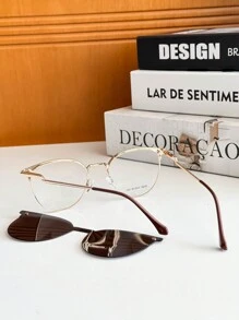 女性時尚眼鏡,休閒適用,適合日常佩戴 - 鏽棕色 - 查看 6