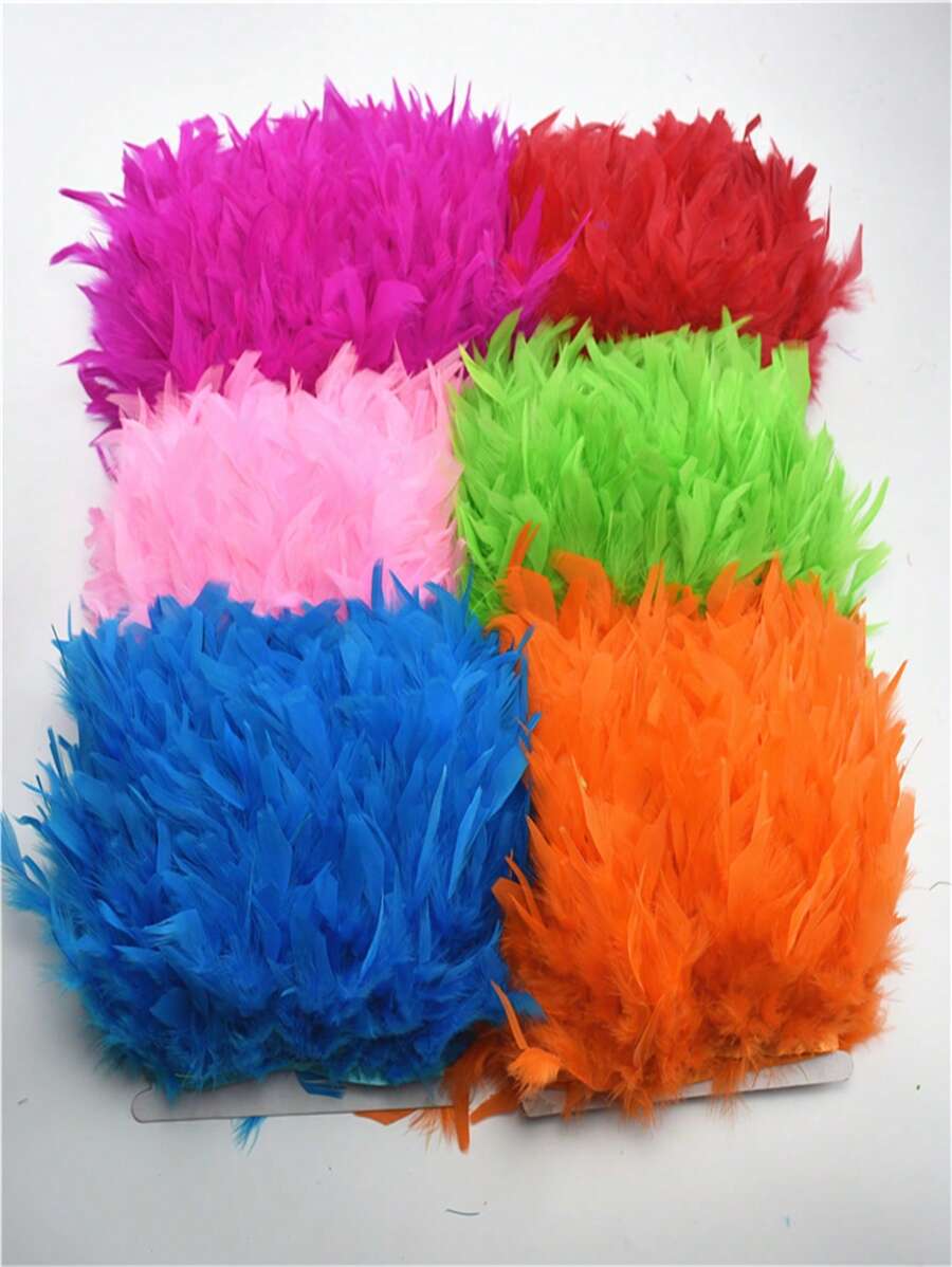 1Yards Fluffy Turkey Feathers For Crafts Ribbon Feather Trim Fringe Feather Dancer Carnival Costumes Wedding Decoration