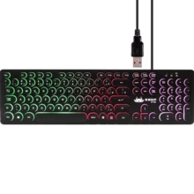 USB Gamer Keyboard With Backlight And Rounded Keys - Knup - Black - View 2