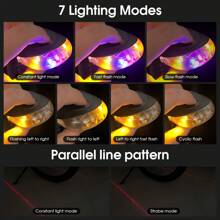 5 LED Bicycle Parallel Line Taillight, 7 Flashing Modes, Riding Warning Light - Multicolor - View 5