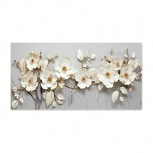 1pc Tóm tắt 3D Cây với Hoa Trắng Poster và Bản in Tranh Canvas Kích thước lớn Nghệ thuật treo tường Hình ảnh cho Phòng khách Trang trí nhà Không có Khung - Nhiều màu - Xem 13