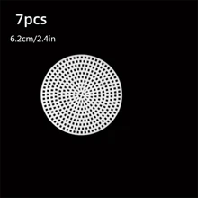 7pcs Of Circular Plastic Canvas Mesh Plastic Canvas White Needlepoint Blank Canvas Plastic Mesh Pad For Needlework Crochet Supplies Embroidery Thread Hand Knitting - White - View 9