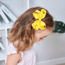 5/20/40 件随机颜色女孩发饰罗缎丝带幼儿甜美发饰带鳄鱼夹适合幼儿女婴儿童青少年