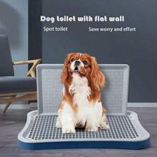 1pc Flat Dog Potty Pad With Wall, Suitable For Large/Medium/Small Dogs, Pet Toilet With Mesh Design - Multicolor - View 2
