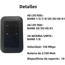 Módem Wifi De Internet Portatil Inalámbrico 4g Estabilida - Negro - Ver 3