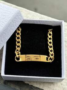 [Foto personalizada] Pulsera con foto del ojo personalizada, pulsera conmemorativa de acero inoxidable con grabado personalizado del ojo de mujer, pulsera conmemorativa ajustable clásica con etiqueta curvada para hombre, regalo de cumpleaños/aniversario/Acción de Gracias, negro, elegante, colorido, vintage, sencillo, unisex, casual, bonito, personalizado, único, regalos ideales para él, regalos ideales para ella, ella, novio, novia, papá, mamá, familia, amigos, para aniversarios, para cumpleaños, para graduación, para baile de graduación, para fiestas, joyería de acero inoxidable