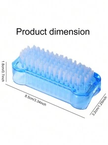 3支/1支双面美甲清洁刷 - 无香型，鬃毛美甲刷，脚趾甲护理工具，呵护指甲健康