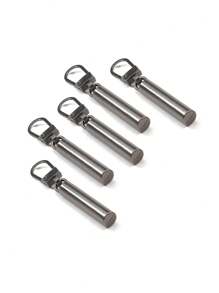 5个可拆卸金属拉链头，耐用拉链头替换件，时尚设计，金属拉链头维修套装，通用可拆卸拉链头替换件，带钩环，拉链头 - 易于安装，适用于夹克、服装、包袋、行李箱、S、背包和DIY项目 - 耐用，替换拉链头