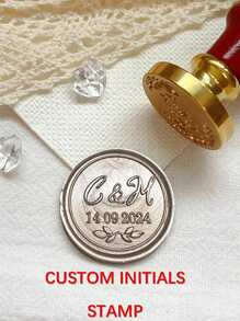 Personalized Wedding Wax Seal Stamp With 2 Initials ,Custom Wedding Sealing Wax Brass Stamp Invitation Halloween And Christmas Seal Stamp.Initials Wax Seal - Custom S007 - View 12