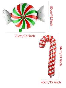 3 buc Panglică Cutie Cadou Baloane Cu Bomboane Crăciun Cârja Set Baloane Cutie Cadou Crăciun Baloane Decoratiuni pentru petreceri Crăciun 2025, Crăciun