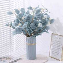 1 件/2 件/3 件人造桉树叶，假植物或用于婚礼装饰、情人节装饰、生日装饰、周年纪念装饰、家居装饰、桌面装饰、卧室和浴室房间装饰、书桌装饰、房间装饰用品、秋季装饰、秋季装饰、桌面装饰、花盆装饰、情人节、礼物 - 淺藍 - 查看 9