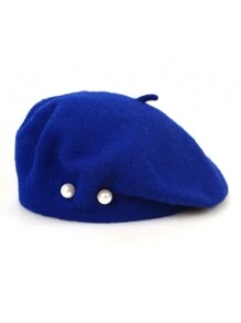 1 chiếc mũ beret nữ kiểu retro, chất liệu giả ngọc trai, làm từ len, đa năng, phù hợp để đội hàng ngày vào mùa xuân, thu và đông. Mũ beret màu đen, thích hợp cho mùa hè, đi biển, nghỉ lễ, du lịch. - Nhiều màu - Xem 21