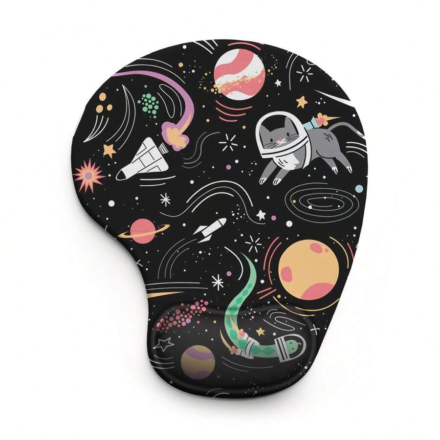 1pc Cosmic Stars Space Mouse Pad With Wrist Rest Mouse Wrist