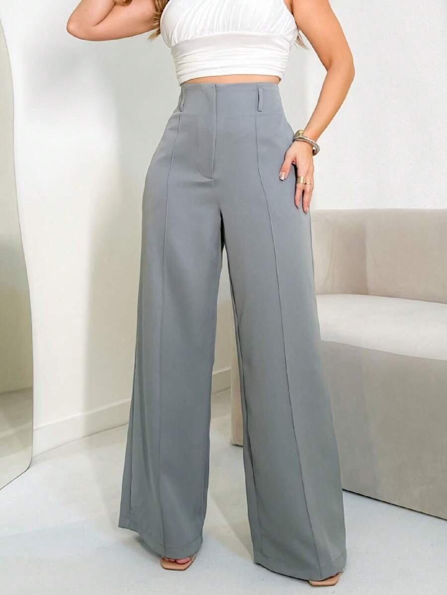 Calça Feminina Alfaitaria Pantalona Estilosa Tendencia Calça Feminina