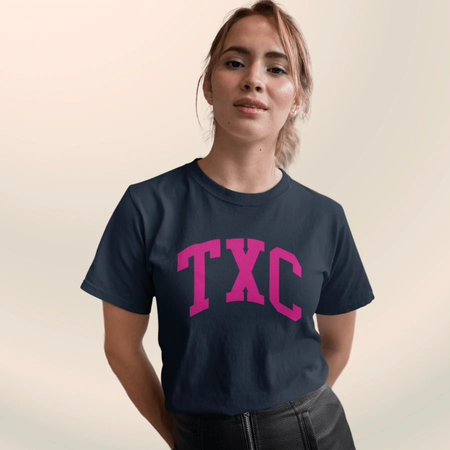 Women's Basic Cotton Texas Countryside Raw Cowboy T-Shirt - 藏蓝色 - 查看 1