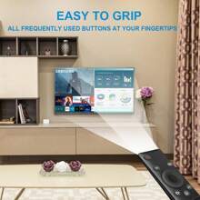 VELEC 1pc Universal Remote Control, Compatible With All Sam-Sun TV Models Including LED, QLED, UHD, SUHD, HDR, LCD Frameless, Curved, Solar-Powered HD, 4K, 8K, 3D Smart TVs, With Buttons, Suitable For Pr-Ime Video, WWW - Black - View 6