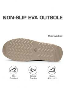 Women's Fuzzy Boot 1.97 Inch Classic Platform Snow Boots Genuine Suede Leather, Ankle-Height, Memory Foam Insole, Lightweight Anti-Slip Outsole For Indoor And Outdoor Wear Halloween Christmas Holiday Festive Winter Khaki Boots - 卡其色 - 查看 10