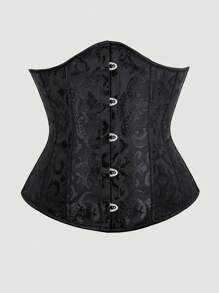 Bustieră vintage jacquard cu șireturi în spate, îmbrăcăminte modelată în os de pește, top cu corset fără bretele, bodycon, potrivit pentru petrecerea de Anul Nou, Ziua Îndrăgostiților, vacanță