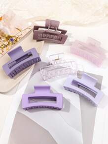 6 kẹp tóc cỡ trung màu tím nhạt ombre lì, phụ kiện tạo kiểu phù hợp hàng ngày, kẹp tóc, kẹp hàm, kẹp tóc, kẹp tóc, kẹp tóc, kẹp tóc, phụ kiện tóc mùa thu đông cho phụ nữ, trang phục đi nghỉ - Nhiều màu - Xem 2