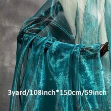 1pc Iridescent Ombre Organza Fabric, Soft Tulle Fabric For Stage Backdrop, DIY Craft, Apparel - 59inch Width X 36/108/180inch Length (20gsm/Sqm) - Multicolor - View 13