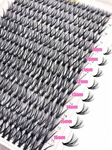 Queenice 280pcs 30D Curling 9-16mm DIY False Eyelashes, Natural & Lightweight, Delicate & Soft, Reusable, Suitable For Beginners For Home Or Outdoor Use, Applicable For Daily Life, Dates, Parties, Music Festivals, Halloween, Etc. - D - View 6