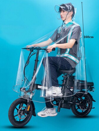 1pc Foldable Waterproof Rain Poncho For Professional Drivers, Thicker & Larger Size Covering Full Body, Back To School Supplies Summer Cooling,Beach,Travel