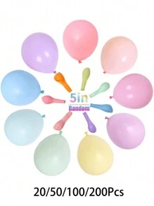 1~200 pièces Ballons pastel de 5/18/36 pouces, couleurs arc-en-ciel du printemps, petits ballons macaron de couleurs assorties, ballons en latex en vrac pour anniversaire, mariage, fiançailles, anniversaire, arche, fête