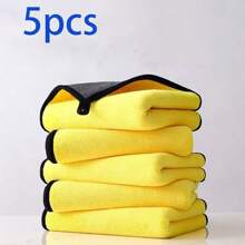 5 Packs Thickened Car Wash Microfiber Towel Car Cleaning And Drying Cloth Car Care Cloth Details Car Wash Towel 30 Cm * 30 Cm Household Rag Multi-Functional Car Wash Towel Does Not Shed Lint And Leaves No Marks Special Cleaning Towel Car Absorbent Cloth Car Wash Cleaning Supplies Home Cleaning Fast Dry Absorbent Sponge Set - Kitchen, Bathroom, Home, Household Supplier,Garden Tools