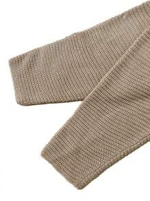 Cardigan en tricot de laine à manches longues et ouvert devant pour femmes, automne et hiver
