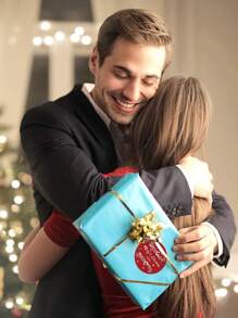 500pcs/Roll Christmas Snowflake & English Holiday Greeting Thank You Self-Adhesive Stickers, Decorative Gift Box Sealing Decals Back To School