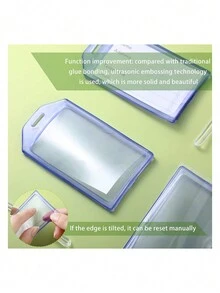 Clear Cruise Luggage Tags With Loops Heavy Duty PVC Tag Suitcases Identification ID Card With Business Card Insert - Multicolor - View 3