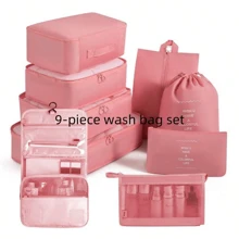 6/7/8/9/10/11pcs Portable Travel Storage Bag Set - Organize Your Clothing, Shoes, And Underwear With Ease - Perfect For Luggage And Suitcase Packing Slogan Graphic Travel Storage Bag Portable With Shoe Toiletry And Laundry Bags School Supplies School Stuff For School For College Dorm Room Decor Bedroom Decor Dorm Essentials For Student Teacher Packing Cubes Clothes Storage Clothes Organizer Travel Bag Set Travel Organizer Set Travel Essentials Back To School Supplies