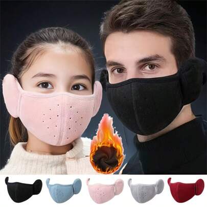 Winter Windproof, Cold-Proof, Warm Mask, Antifreeze Earmuffs, Breathable Male And Female Earmuffs, Thickened Outdoor Cycling Mask