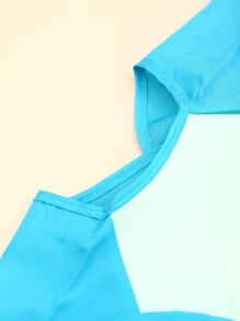 Babero impermeable para bebé, bata con mangas largas y diseño de dibujos animados a prueba de derrames para alimentar a bebés - Multicolor - Ver 5