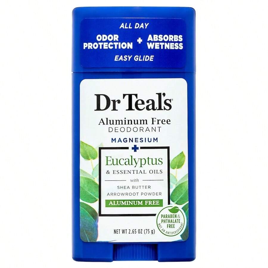 Dr. Teals Eucalyptus Deodorant, 2.65oz - Eucalyptus Essential Oils With Shea Butter & Arrowroot Powder - Aluminum, Paraben, & Phthalate Free - Eucalyptus - View 1