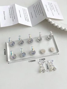 Soporte para práctica de arte de uñas con punta larga de acrílico y cristales, decoración de uñas vintage de flores de resina y cristal, uso en casa y salón, adecuado para madres, hermanas, esposas, amantes, bodas